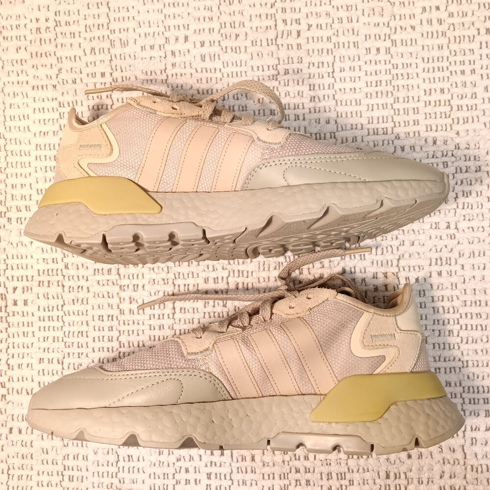 adidas Originals Nite Jogger Feather Gray Savannah athletic shoes sz 8 Men's - Picture 5 of 12